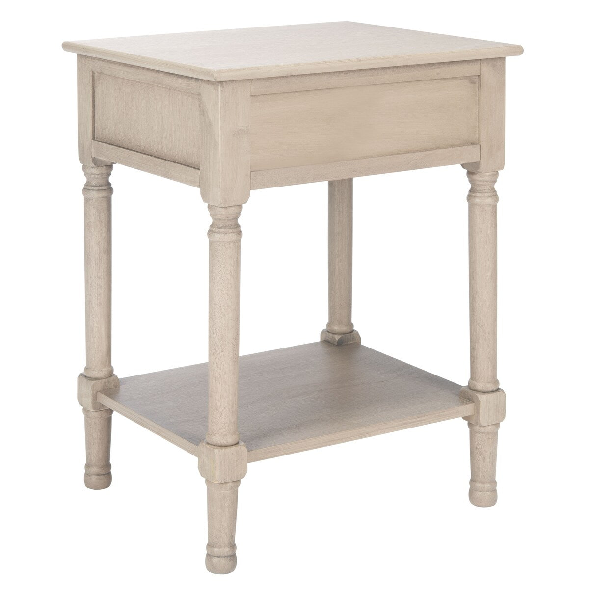 SAFAVIEH Eleanore 1-Drawer Lower Shelf Nightstand Accent Table - 19" W x 15.8" L x 26" H - 19Wx16Dx26H