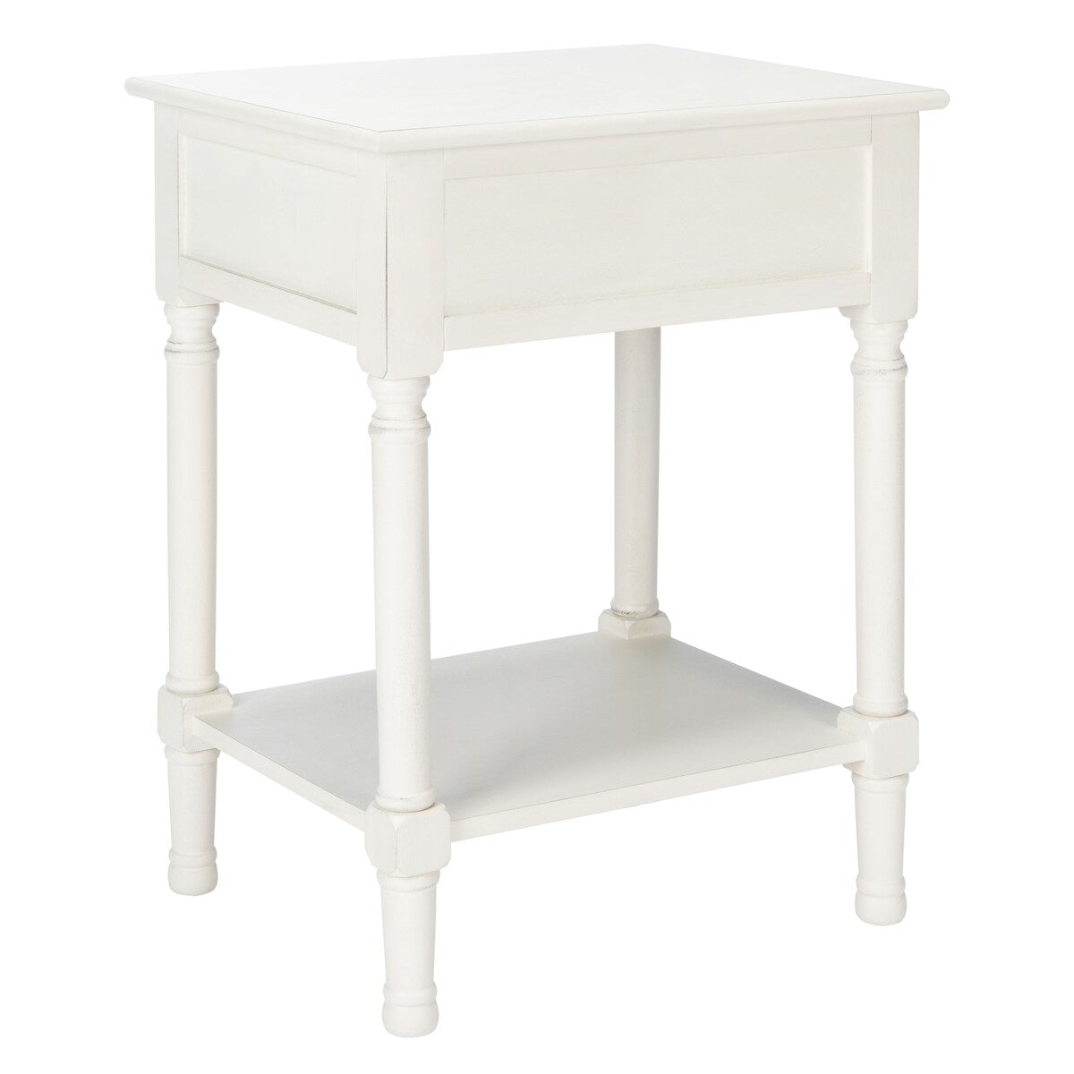 SAFAVIEH Eleanore 1-Drawer Lower Shelf Nightstand Accent Table - 19" W x 15.8" L x 26" H - 19Wx16Dx26H