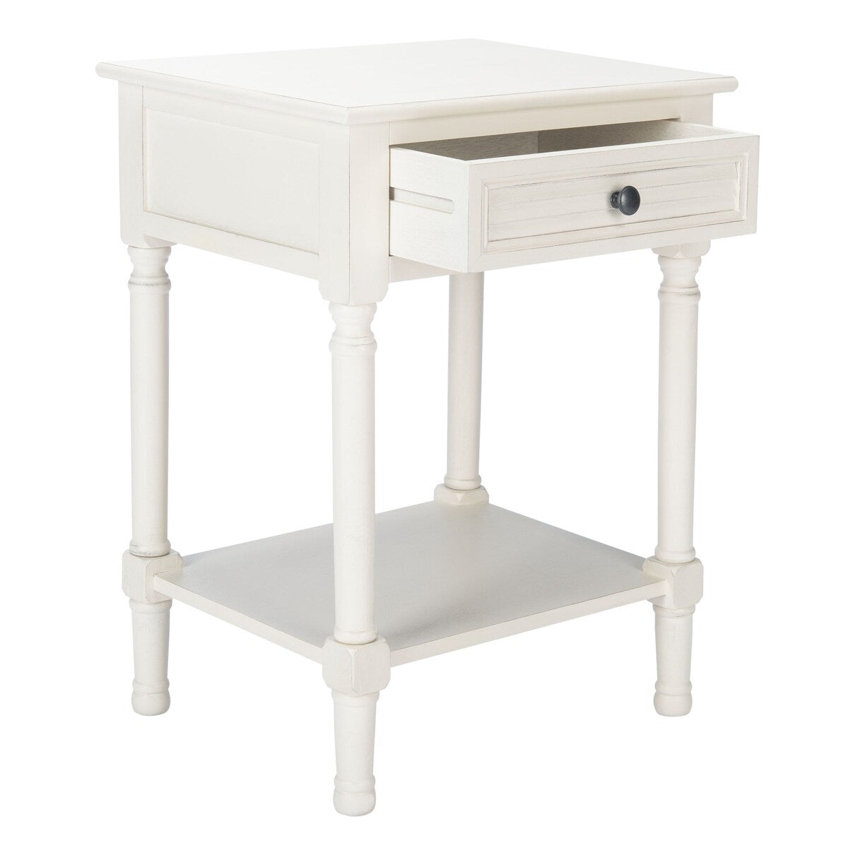 SAFAVIEH Eleanore 1-Drawer Lower Shelf Nightstand Accent Table - 19" W x 15.8" L x 26" H - 19Wx16Dx26H