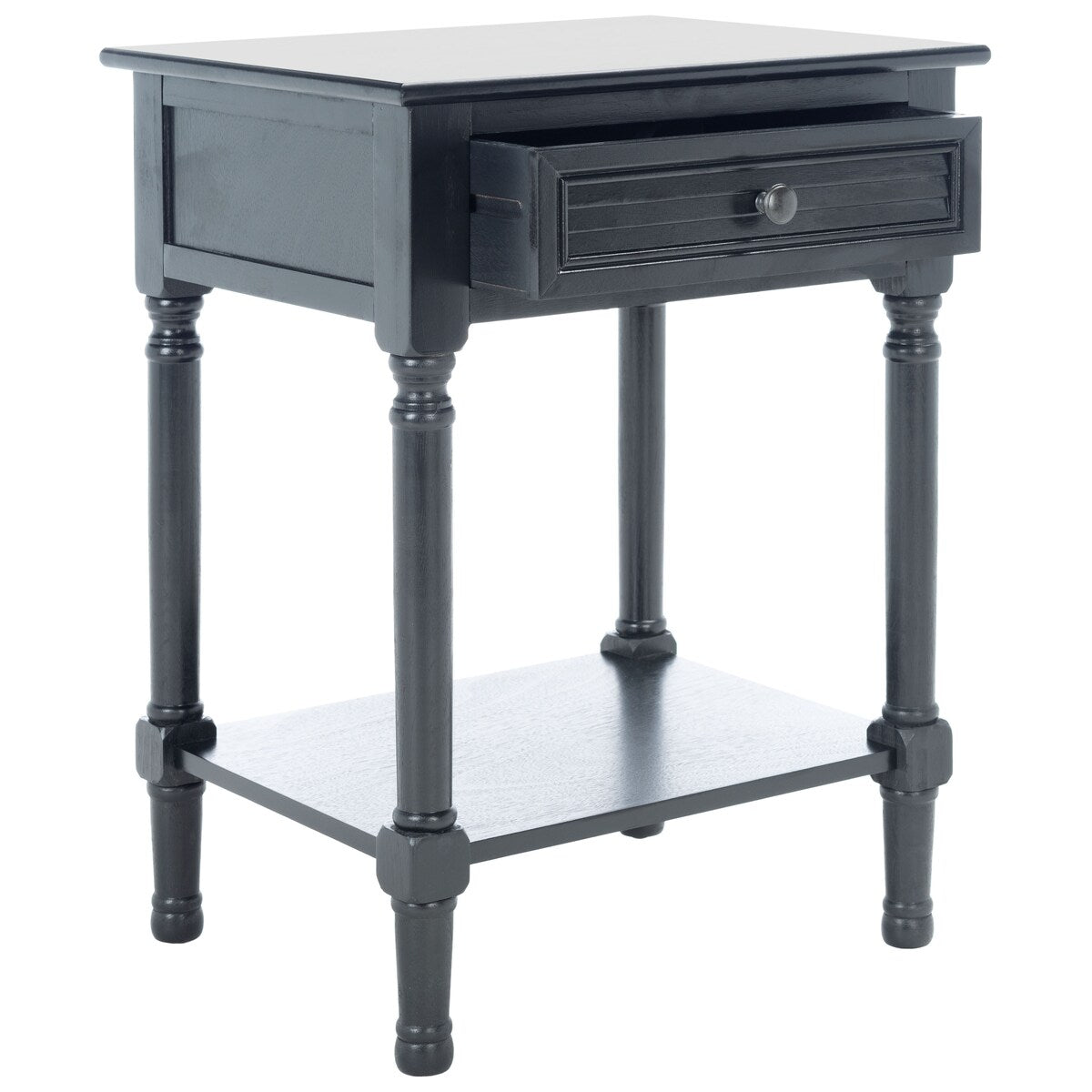 SAFAVIEH Eleanore 1-Drawer Lower Shelf Nightstand Accent Table - 19" W x 15.8" L x 26" H - 19Wx16Dx26H