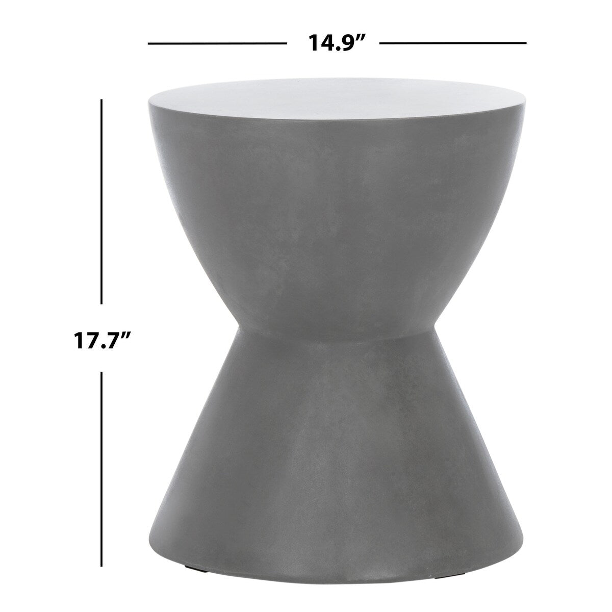 SAFAVIEH Elektra Concrete Indoor/Outdoor Accent Table - 14.9" x 14.9" x 17.7" - 15Wx15Dx18H