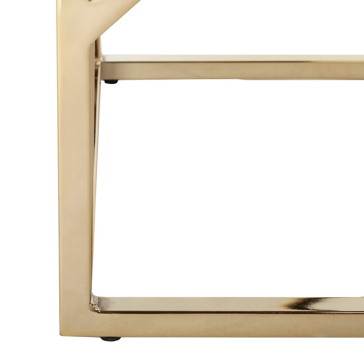 SAFAVIEH Eleonore Clear/ Brass Console Table - 48" x 18" x 30.3" - 48Wx18Dx30H