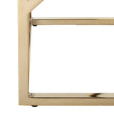 SAFAVIEH Eleonore Clear/ Brass Console Table - 48" x 18" x 30.3" - 48Wx18Dx30H