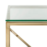 SAFAVIEH Eleonore Clear/ Brass Console Table - 48" x 18" x 30.3" - 48Wx18Dx30H