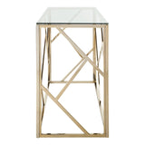 SAFAVIEH Eleonore Clear/ Brass Console Table - 48" x 18" x 30.3" - 48Wx18Dx30H