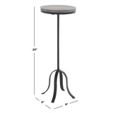 SAFAVIEH Elin Round Top Drink Table - 9 In. W x 9 In. D x 24 In. H - 9Wx9Dx24H