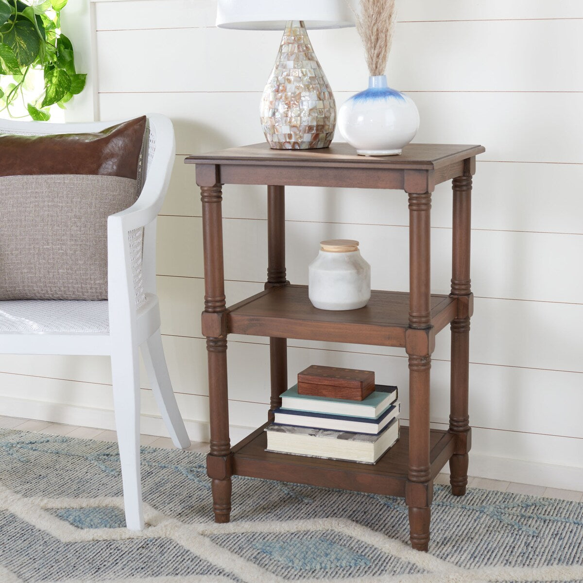 SAFAVIEH Elmira 3-Shelf Accent Table - 19.8" W x 15" L x 30" H - 20Wx15Dx30H