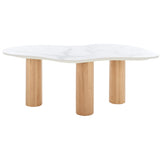 SAFAVIEH Elvezia Curvy Coffee Table - 32" W x 23" D x 14" H - 32Wx23Dx14H