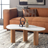 SAFAVIEH Elvezia Curvy Coffee Table - 32" W x 23" D x 14" H - 32Wx23Dx14H