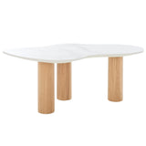 SAFAVIEH Elvezia Curvy Coffee Table - 32" W x 23" D x 14" H - 32Wx23Dx14H