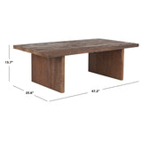 SAFAVIEH Elyse Mid-Century Rectangular Coffee Table - 47Wx26Dx16H