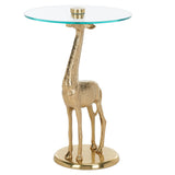 SAFAVIEH Emmaline Giraffe Base Accent Table - 16" L x 16" D x 23" H - 16Wx16Dx23H