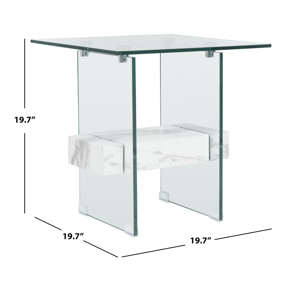 SAFAVIEH Emmie Accent Table - 19.7" x 19.7" x 19.7" - 20Wx20Dx20H