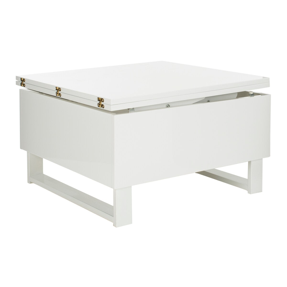 SAFAVIEH Enriqueta White Lift-Top Coffee Table - 27.6" x 27.6" x 19.1" - 28Wx28Dx19H