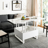 SAFAVIEH Enriqueta White Lift-Top Coffee Table - 27.6" x 27.6" x 19.1" - 28Wx28Dx19H