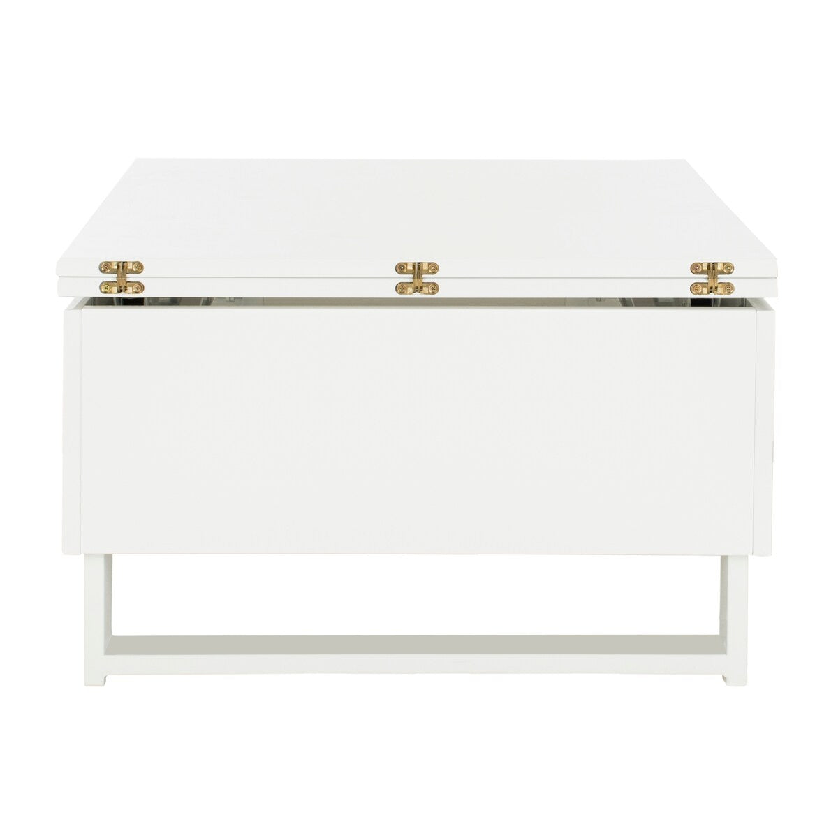 SAFAVIEH Enriqueta White Lift-Top Coffee Table - 27.6" x 27.6" x 19.1" - 28Wx28Dx19H