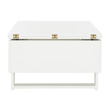 SAFAVIEH Enriqueta White Lift-Top Coffee Table - 27.6" x 27.6" x 19.1" - 28Wx28Dx19H