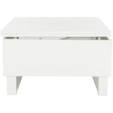 SAFAVIEH Enriqueta White Lift-Top Coffee Table - 27.6" x 27.6" x 19.1" - 28Wx28Dx19H