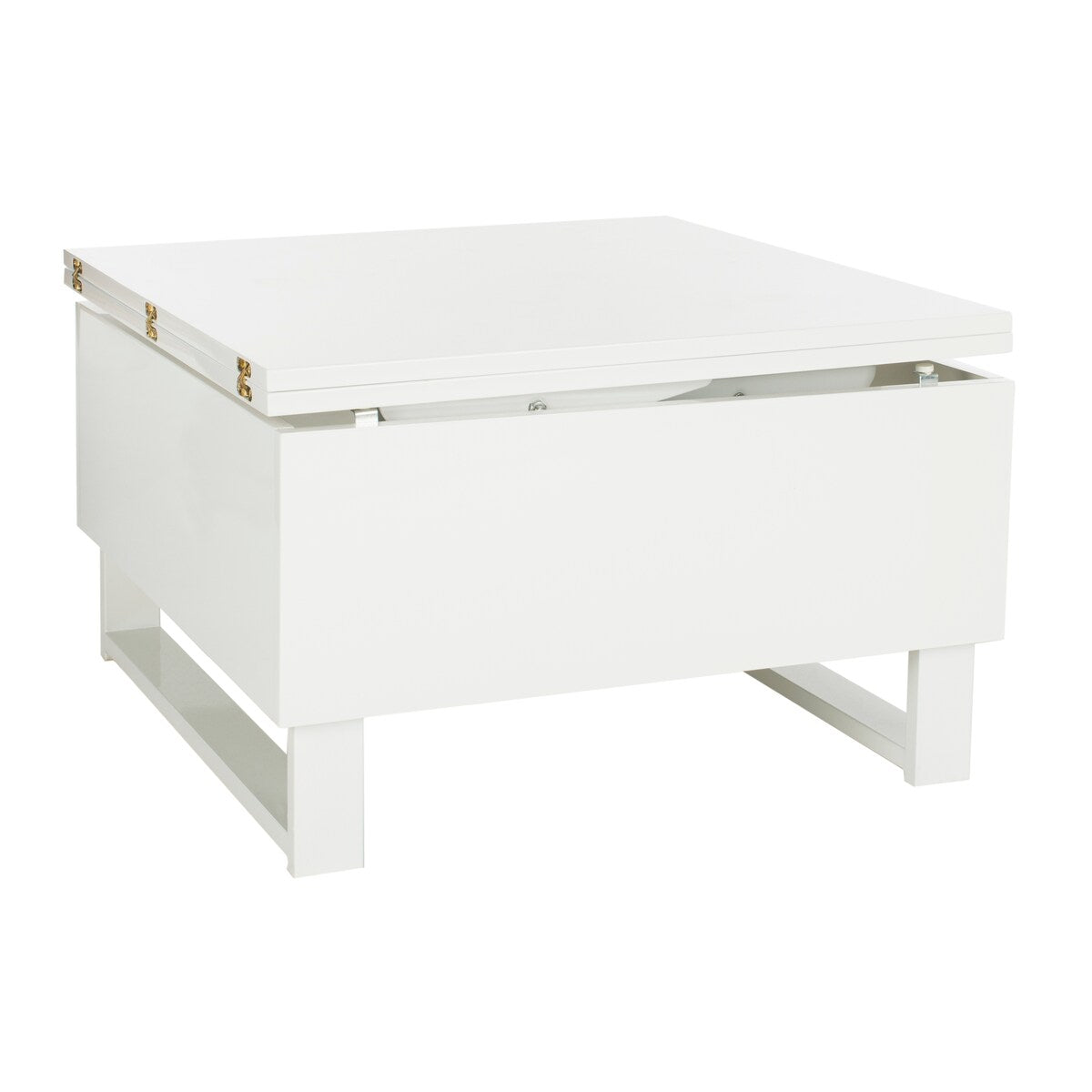 SAFAVIEH Enriqueta White Lift-Top Coffee Table - 27.6" x 27.6" x 19.1" - 28Wx28Dx19H