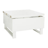 SAFAVIEH Enriqueta White Lift-Top Coffee Table - 27.6" x 27.6" x 19.1" - 28Wx28Dx19H