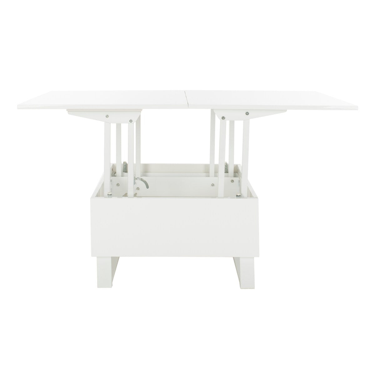 SAFAVIEH Enriqueta White Lift-Top Coffee Table - 27.6" x 27.6" x 19.1" - 28Wx28Dx19H