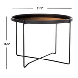 SAFAVIEH Erblina Medium Round Tray Top Accent Table - 23Wx23Dx17H