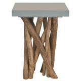 SAFAVIEH Erlene White End Table - 15Wx15Dx20H