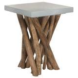 SAFAVIEH Erlene White End Table - 15Wx15Dx20H