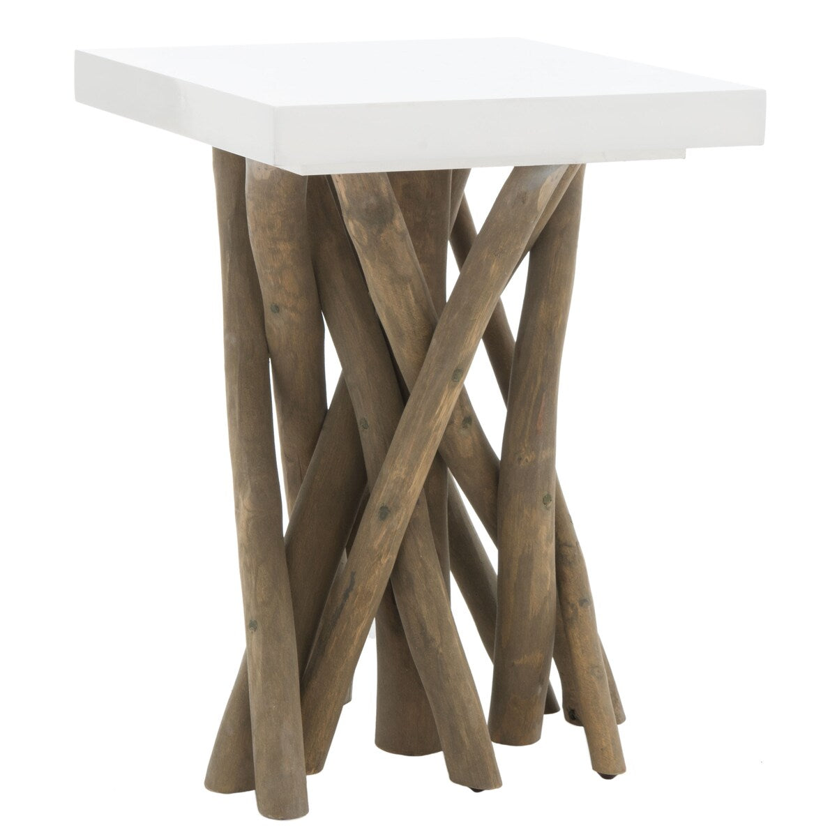 SAFAVIEH Erlene White End Table - 15Wx15Dx20H