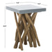 SAFAVIEH Erlene White End Table - 15Wx15Dx20H