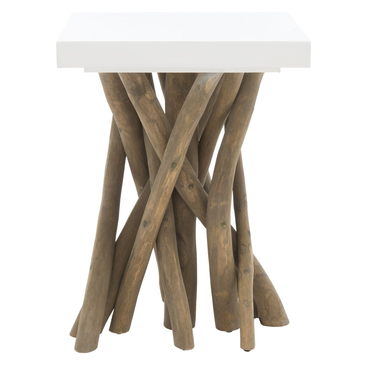 SAFAVIEH Erlene White End Table - 15Wx15Dx20H