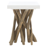 SAFAVIEH Erlene White End Table - 15Wx15Dx20H