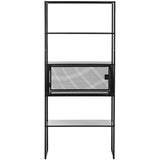 SAFAVIEH Ernestina 31.5"W Black Storage Bookshelf - 31.5" x 13.8" x 70.9" - 32Wx14Dx71H