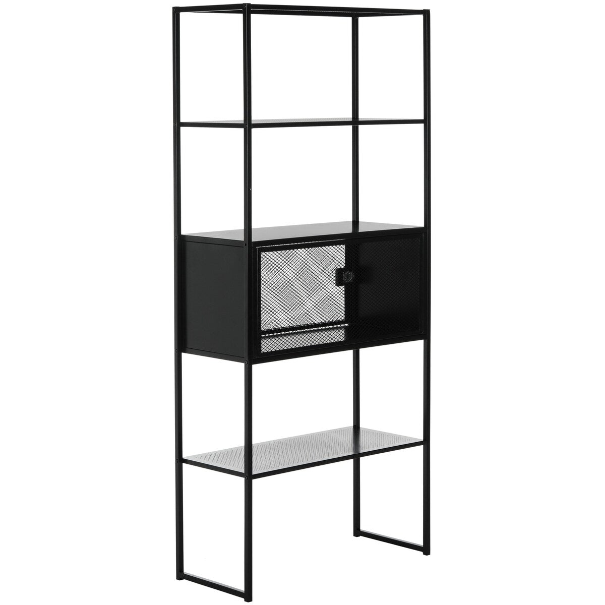 SAFAVIEH Ernestina 31.5"W Black Storage Bookshelf - 31.5" x 13.8" x 70.9" - 32Wx14Dx71H