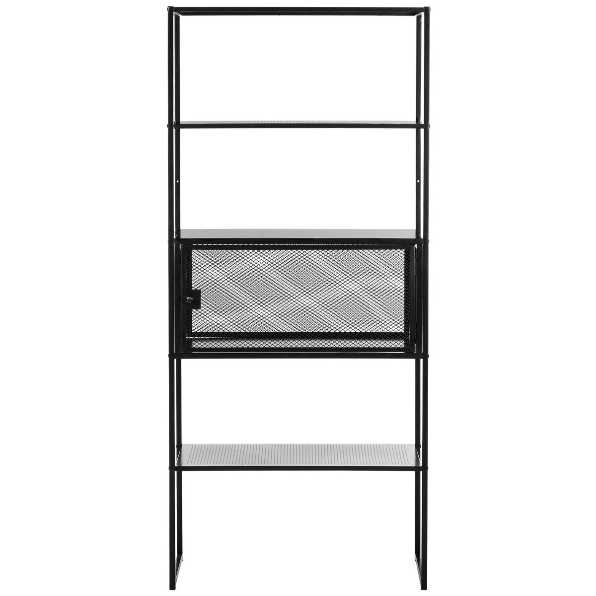 SAFAVIEH Ernestina 31.5"W Black Storage Bookshelf - 31.5" x 13.8" x 70.9" - 32Wx14Dx71H