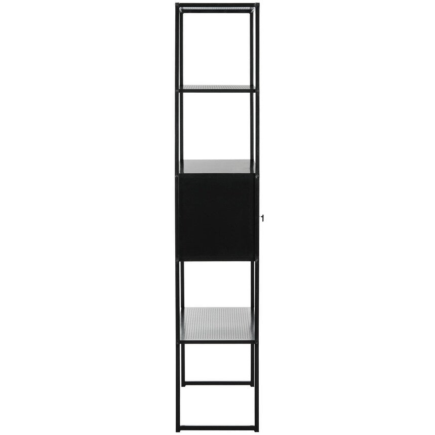 SAFAVIEH Ernestina 31.5"W Black Storage Bookshelf - 31.5" x 13.8" x 70.9" - 32Wx14Dx71H