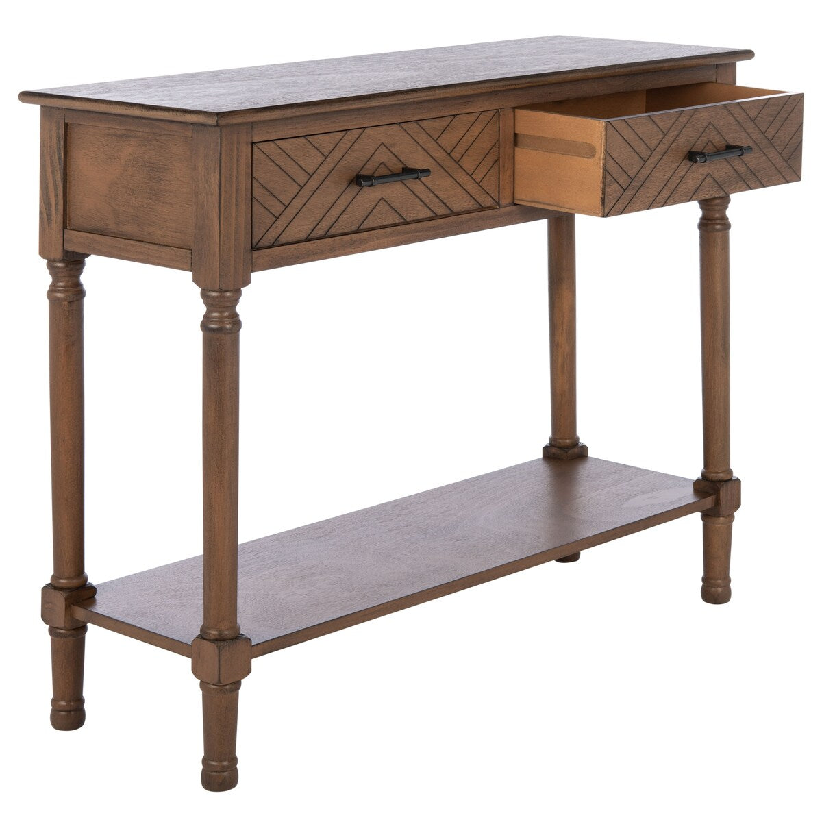 SAFAVIEH Eryka 2-Drawer Console Table - 35.5" W x 13" L x 29.5" H - 36Wx13Dx30H