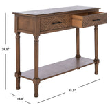 SAFAVIEH Eryka 2-Drawer Console Table - 35.5" W x 13" L x 29.5" H - 36Wx13Dx30H