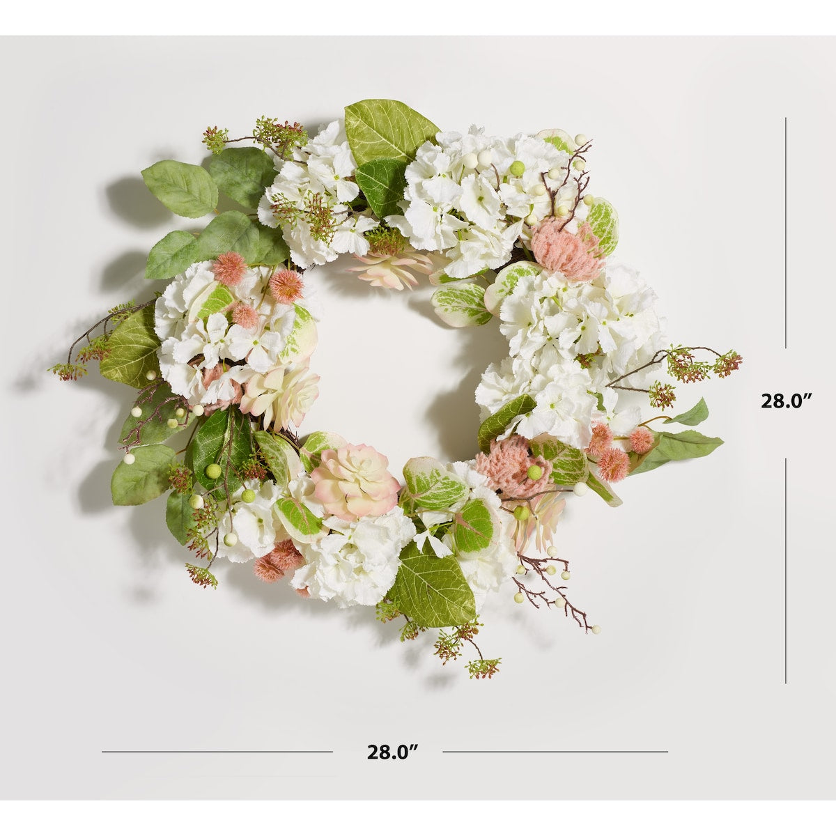 SAFAVIEH Esmeralda Faux 28-inch Hydrangea & Magnolia Wreath