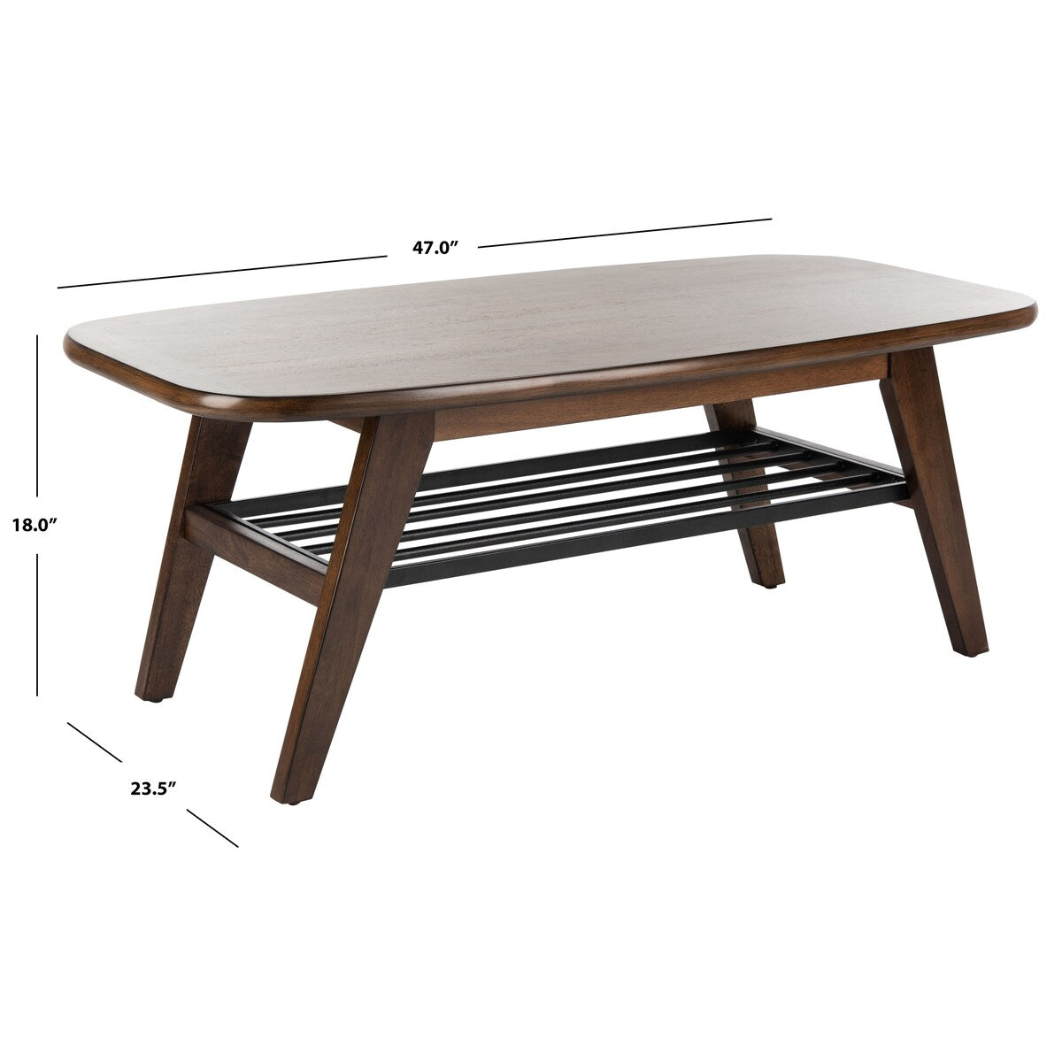 SAFAVIEH Ether 2-Tier Coffee Table - 47" W x 23.5" D x 18" H - 47Wx24Dx18H