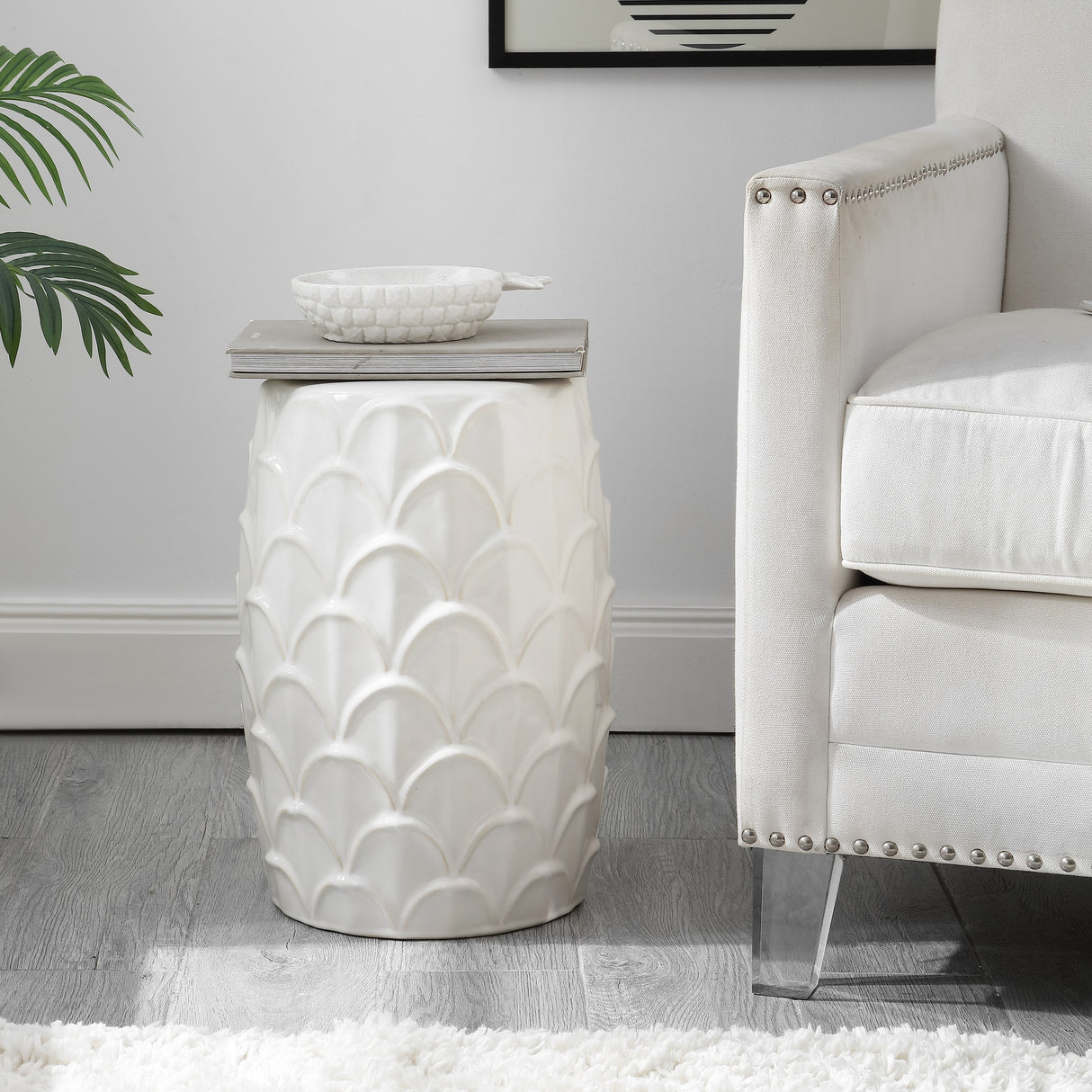 SAFAVIEH Eulalia Ceramic Decorative Garden Stool (Fully Assembled)