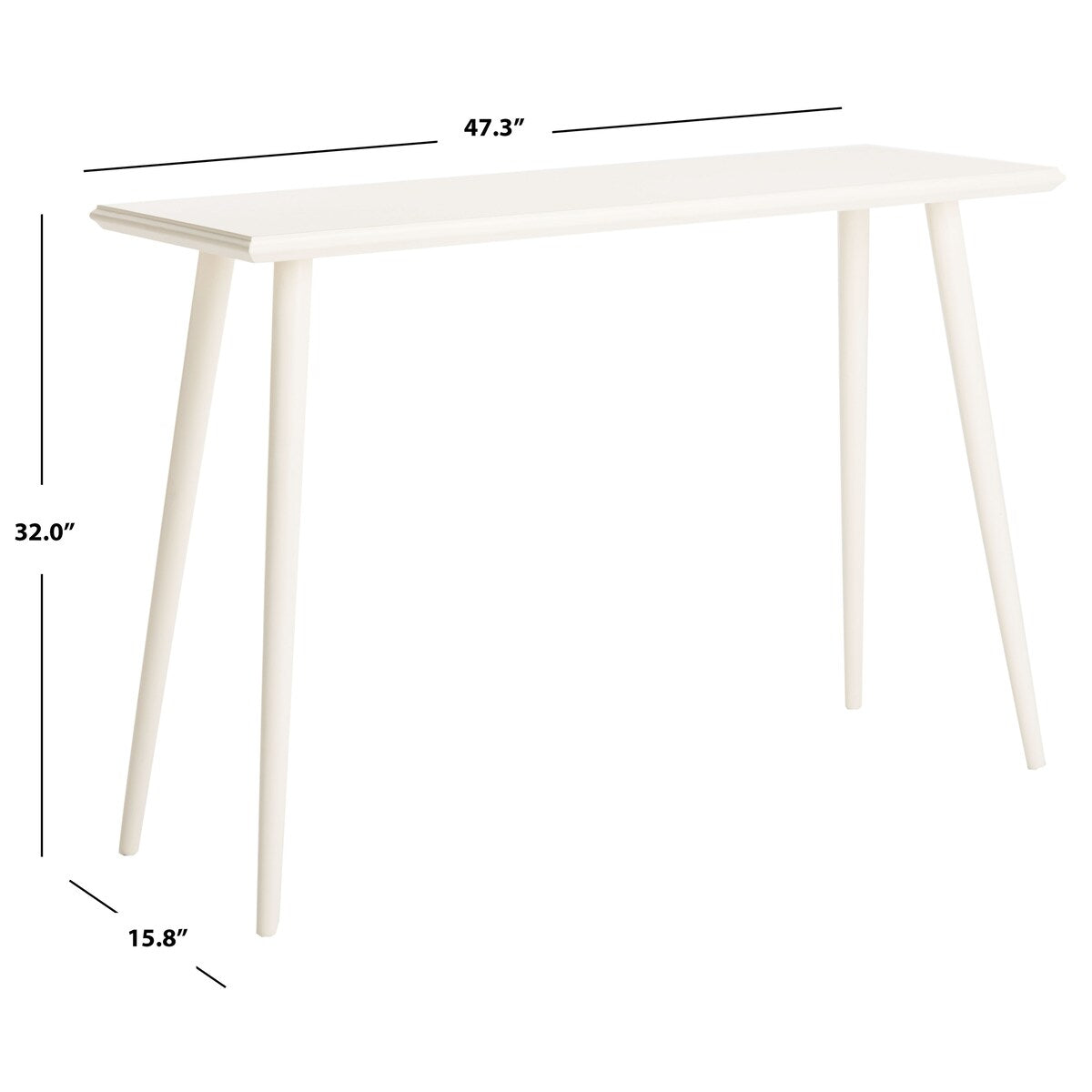 SAFAVIEH Eura Console Table - 47.3" x 15.8" x 32" - 47Wx16Dx32H