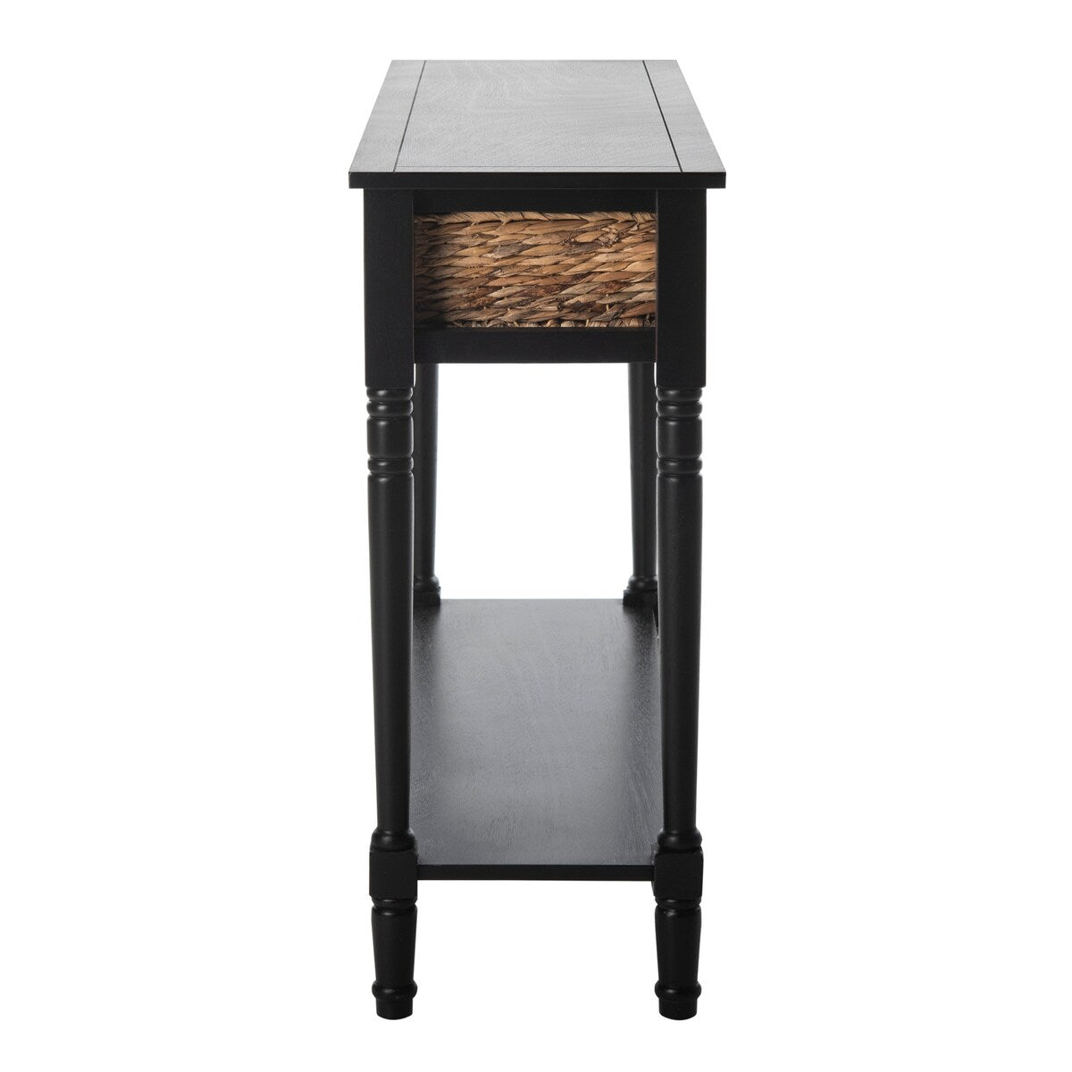 SAFAVIEH Evalena Distressed Black Console Storage Table - 44.5" x 13.4" x 31.5" - 45Wx13Dx32H