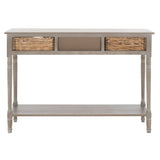 SAFAVIEH Evalena Distressed Black Console Storage Table - 44.5" x 13.4" x 31.5" - 45Wx13Dx32H