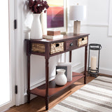 SAFAVIEH Evalena Distressed Black Console Storage Table - 44.5" x 13.4" x 31.5" - 45Wx13Dx32H