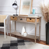 SAFAVIEH Evalena Distressed Black Console Storage Table - 44.5" x 13.4" x 31.5" - 45Wx13Dx32H