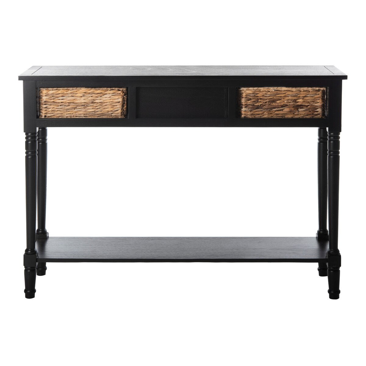 SAFAVIEH Evalena Distressed Black Console Storage Table - 44.5" x 13.4" x 31.5" - 45Wx13Dx32H