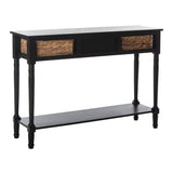 SAFAVIEH Evalena Distressed Black Console Storage Table - 44.5" x 13.4" x 31.5" - 45Wx13Dx32H