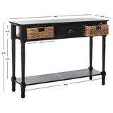 SAFAVIEH Evalena Distressed Black Console Storage Table - 44.5" x 13.4" x 31.5" - 45Wx13Dx32H