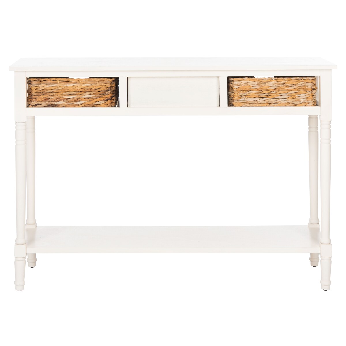 SAFAVIEH Evalena Distressed Black Console Storage Table - 44.5" x 13.4" x 31.5" - 45Wx13Dx32H